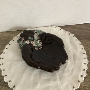Vtg McMaster Craft Pottery Open Hands Dish